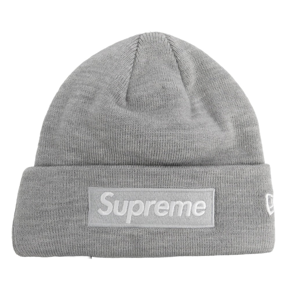 Supreme シュプリーム NEW ERA ニューエラ 24AW × New Era Box Logo Beanie ニューエラ ボックス ロゴ ビーニー ニットキャップ 帽子 グレー系【新古品】【未使用】【中古】