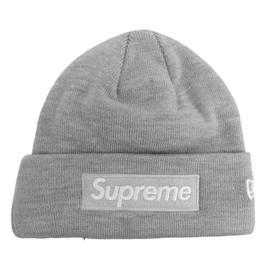 Supreme シュプリーム NEW ERA ニューエラ 24AW × New Era Box Logo Beanie ニューエラ ボックス ロゴ ビーニー ニットキャップ 帽子 グレー系【新古品】【未使用】【中古】