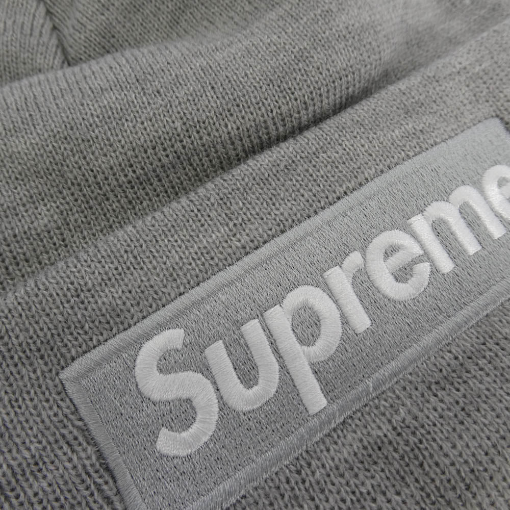 Supreme シュプリーム NEW ERA ニューエラ 24AW × New Era Box Logo Beanie ニューエラ ボックス ロゴ ビーニー ニットキャップ 帽子 グレー系【新古品】【未使用】【中古】