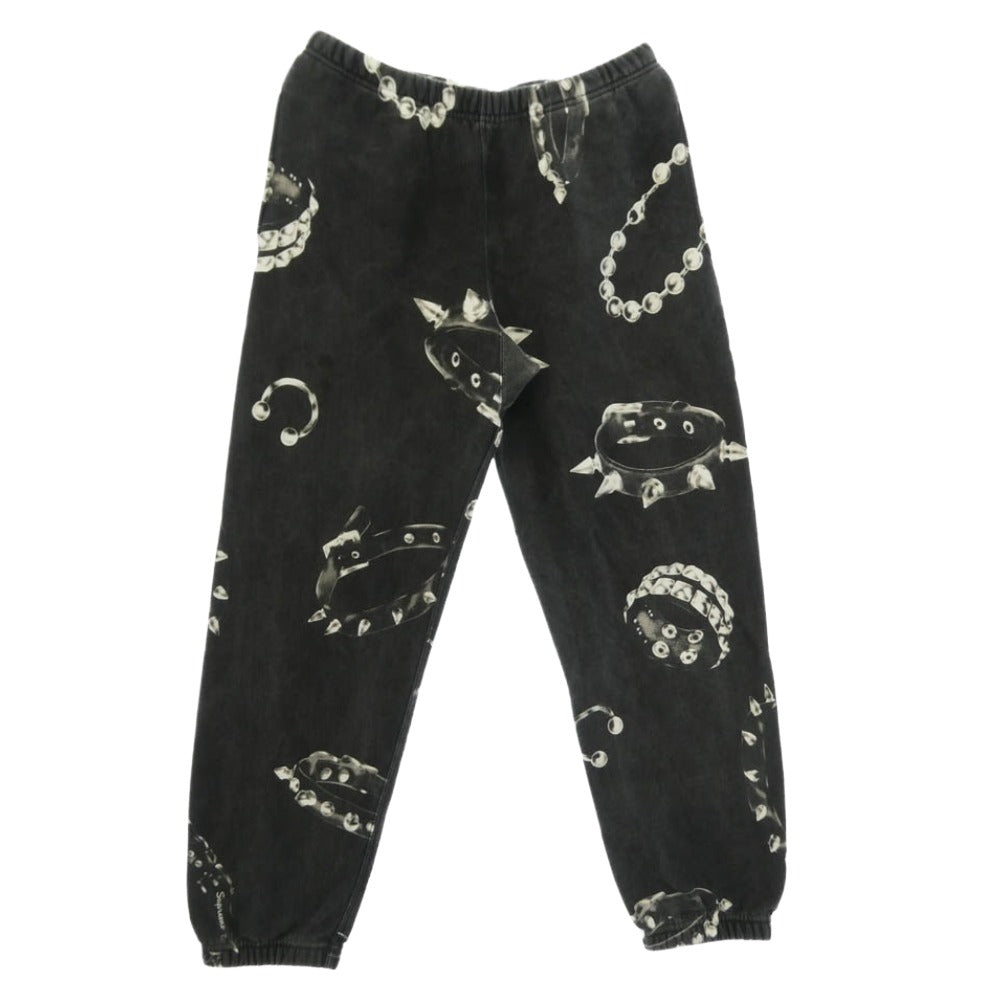 Supreme シュプリーム 20AW Studded Collars Sweatpant スタッズカラー プリント スウェットパンツ ダークグレー系 S【中古】