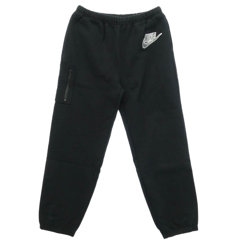 Supreme シュプリーム NIKE ナイキ 21SS DB2843-010 × NIKE Cargo Sweatpant 【フェイクバスターズ鑑定済】スネークスキンロゴ ロゴ刺繍 サイドポケット カーゴ スウェット パンツ ブラック系 S【新古品】【未使用】【中古】