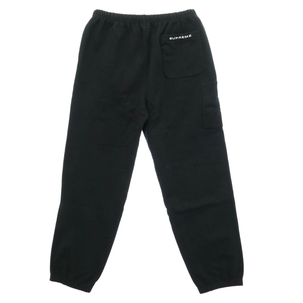 Supreme シュプリーム NIKE ナイキ 21SS DB2843-010 × NIKE Cargo Sweatpant 【フェイクバスターズ鑑定済】スネークスキンロゴ ロゴ刺繍 サイドポケット カーゴ スウェット パンツ ブラック系 S【新古品】【未使用】【中古】
