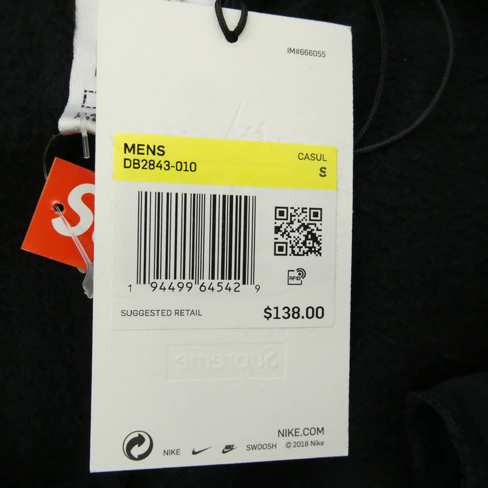Supreme シュプリーム NIKE ナイキ 21SS DB2843-010 × NIKE Cargo Sweatpant 【フェイクバスターズ鑑定済】スネークスキンロゴ ロゴ刺繍 サイドポケット カーゴ スウェット パンツ ブラック系 S【新古品】【未使用】【中古】