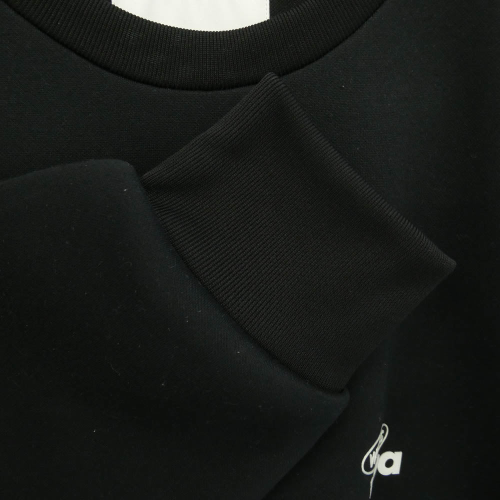 WTAPS ダブルタップス 25AW 252ATDT-CSM22 WOUND SWEATER POLY ロゴ クルーネック サイド ジップ トレーナー ポリスウェット ブラック系 03【中古】