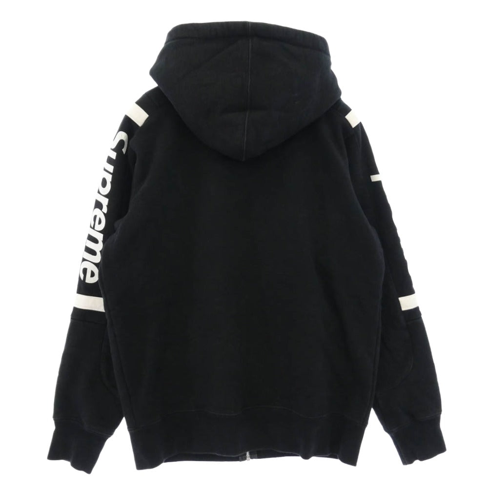 Supreme シュプリーム 15AW Sideline Hooded Track Zip Up サイドライン ジップ パーカー ブラック系 S【中古】