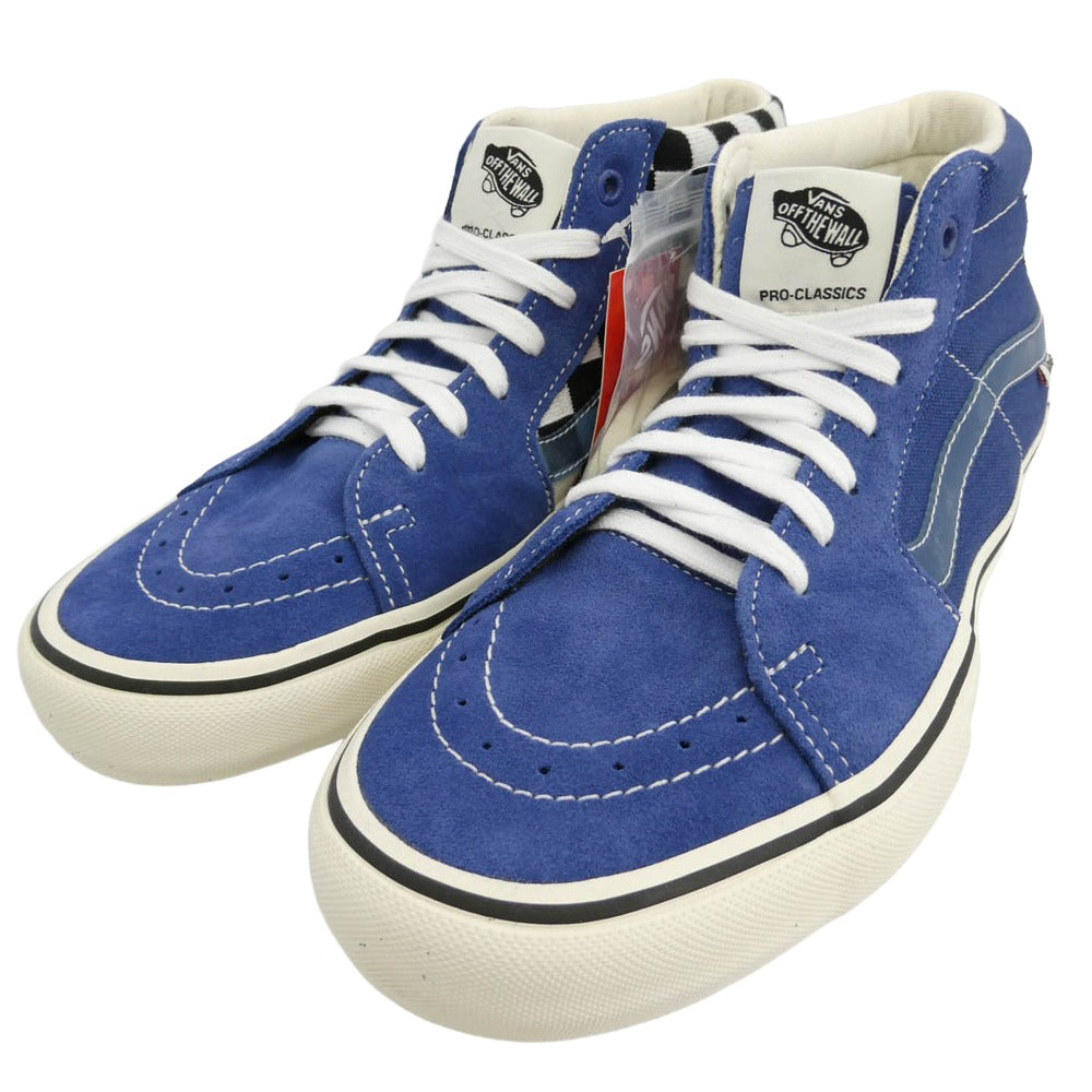 VANS バンズ vn0a4odrsoy × Alltimers Sk8 Mid Pro スケート ミッド プロ スニーカー ネイビー系 ホワイト系 28cm【極上美品】【中古】