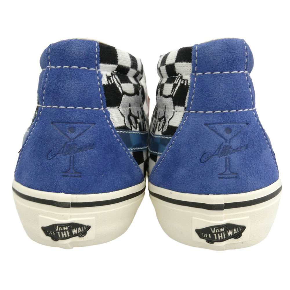 VANS バンズ vn0a4odrsoy × Alltimers Sk8 Mid Pro スケート ミッド プロ スニーカー ネイビー系 ホワイト系 28cm【極上美品】【中古】