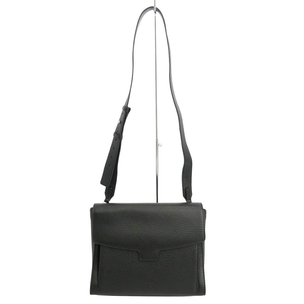 Furla フルラ MB00076 BX0319 ENEA Messenger M エネーア レザー メッセンジャー ショルダーバッグ ブラック系【極上美品】【中古】