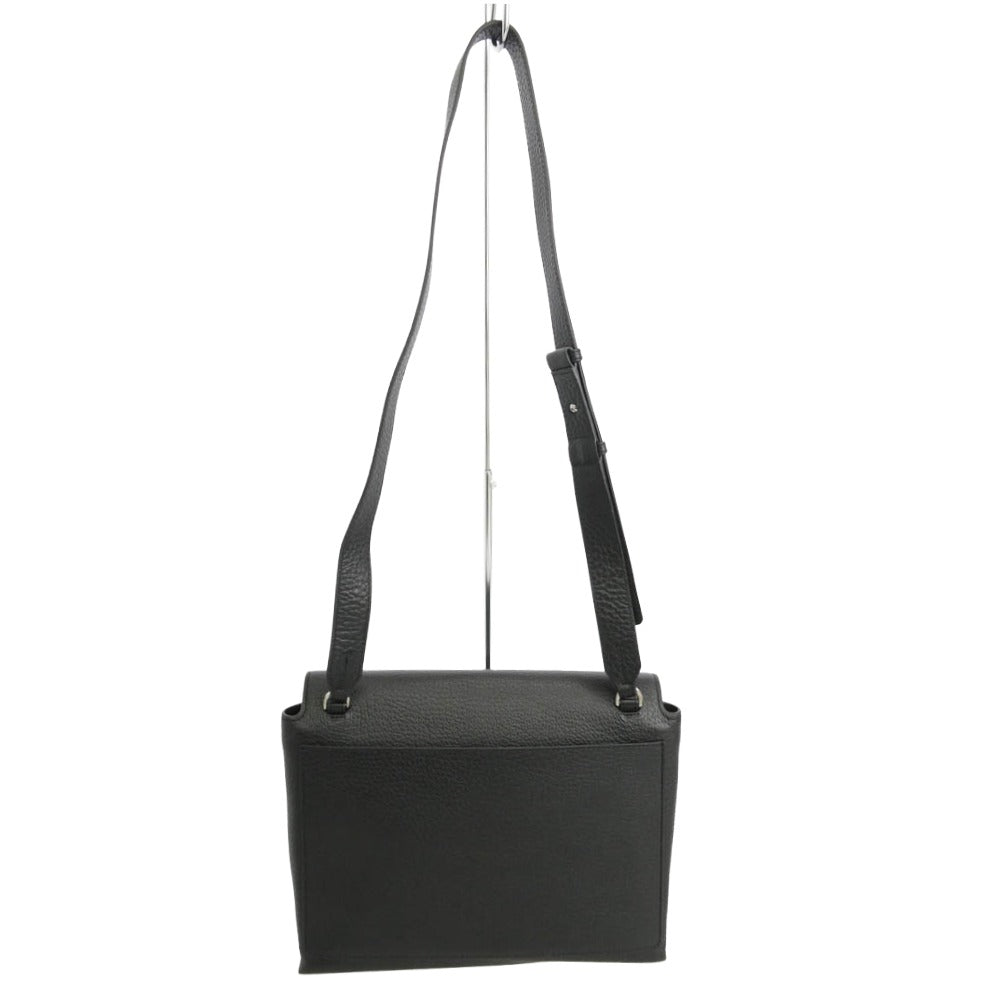 Furla フルラ MB00076 BX0319 ENEA Messenger M エネーア レザー メッセンジャー ショルダーバッグ ブラック系【極上美品】【中古】