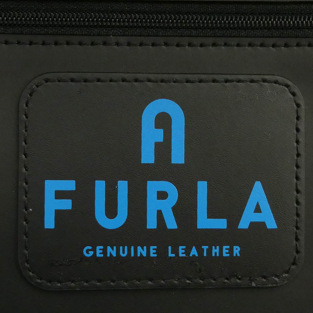 Furla フルラ MB00076 BX0319 ENEA Messenger M エネーア レザー メッセンジャー ショルダーバッグ ブラック系【極上美品】【中古】