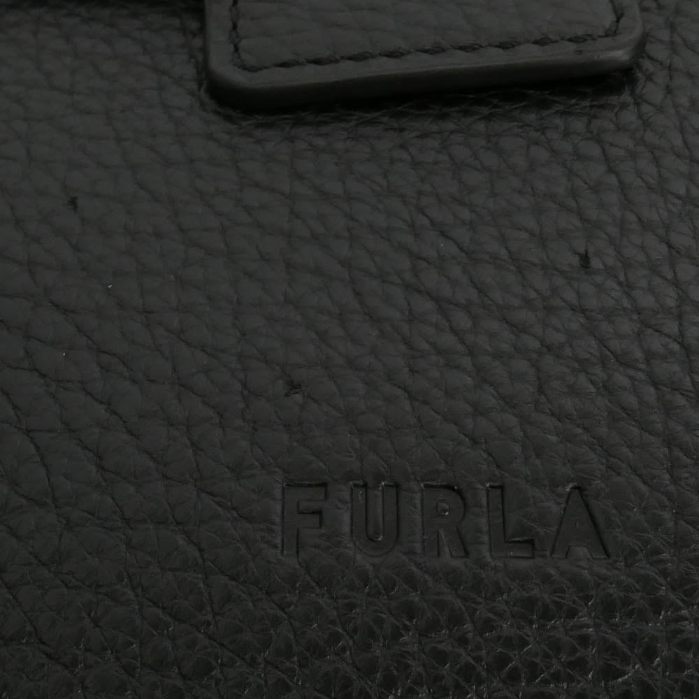 Furla フルラ MB00076 BX0319 ENEA Messenger M エネーア レザー メッセンジャー ショルダーバッグ ブラック系【極上美品】【中古】