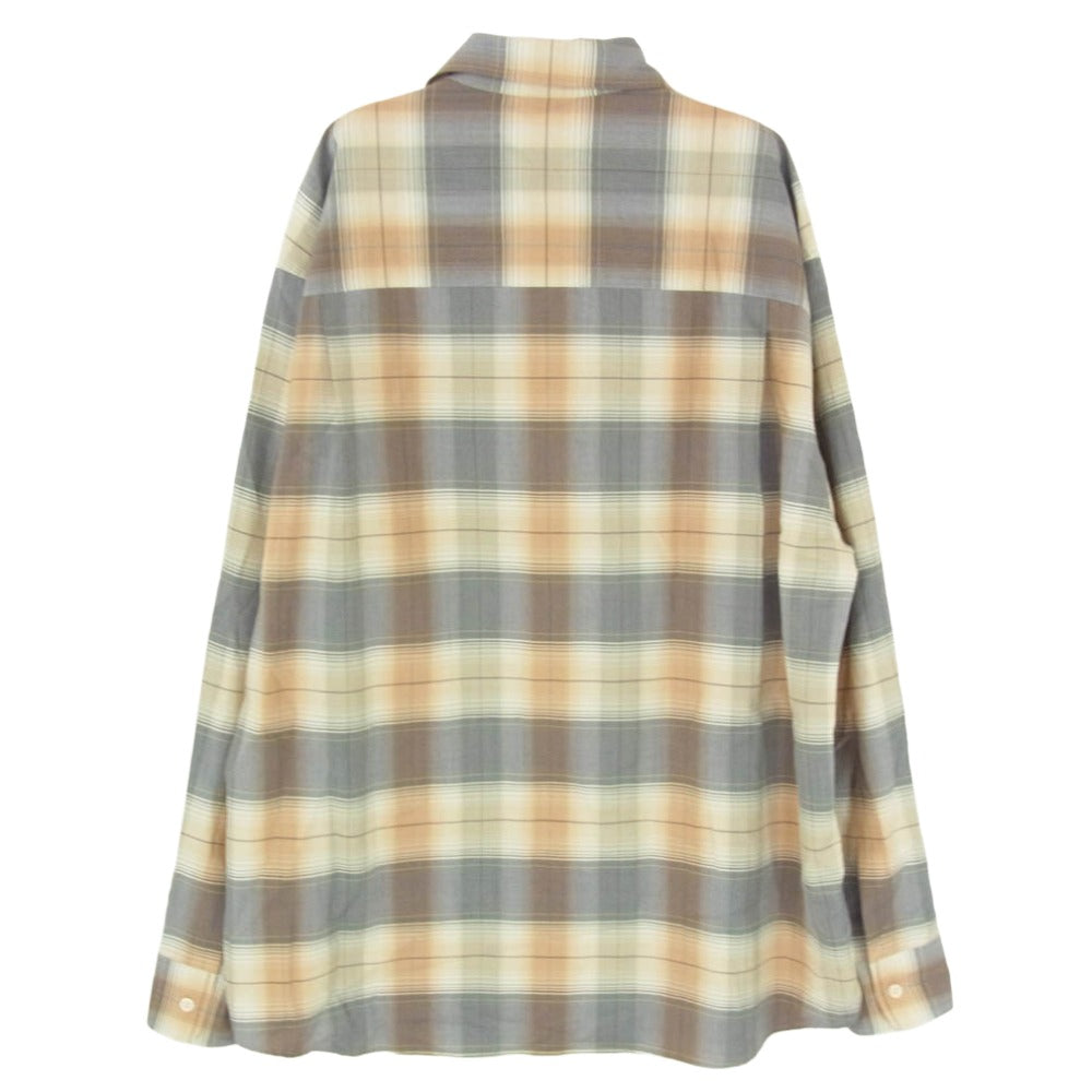 AURALEE オーラリー A26SS01LC SUPER LIGHT WOOL CHECK SHIRT スーパーライトウール チェック 長袖 シャツ マルチカラー系 5【極上美品】【中古】