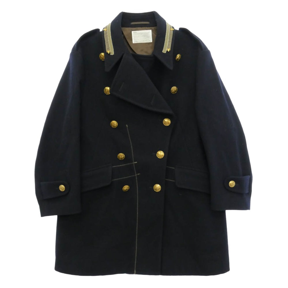 kolor カラー 25AW 25WCM-C03106 ウール エポレット ダブルブレスト コート ネイビー系 3【中古】
