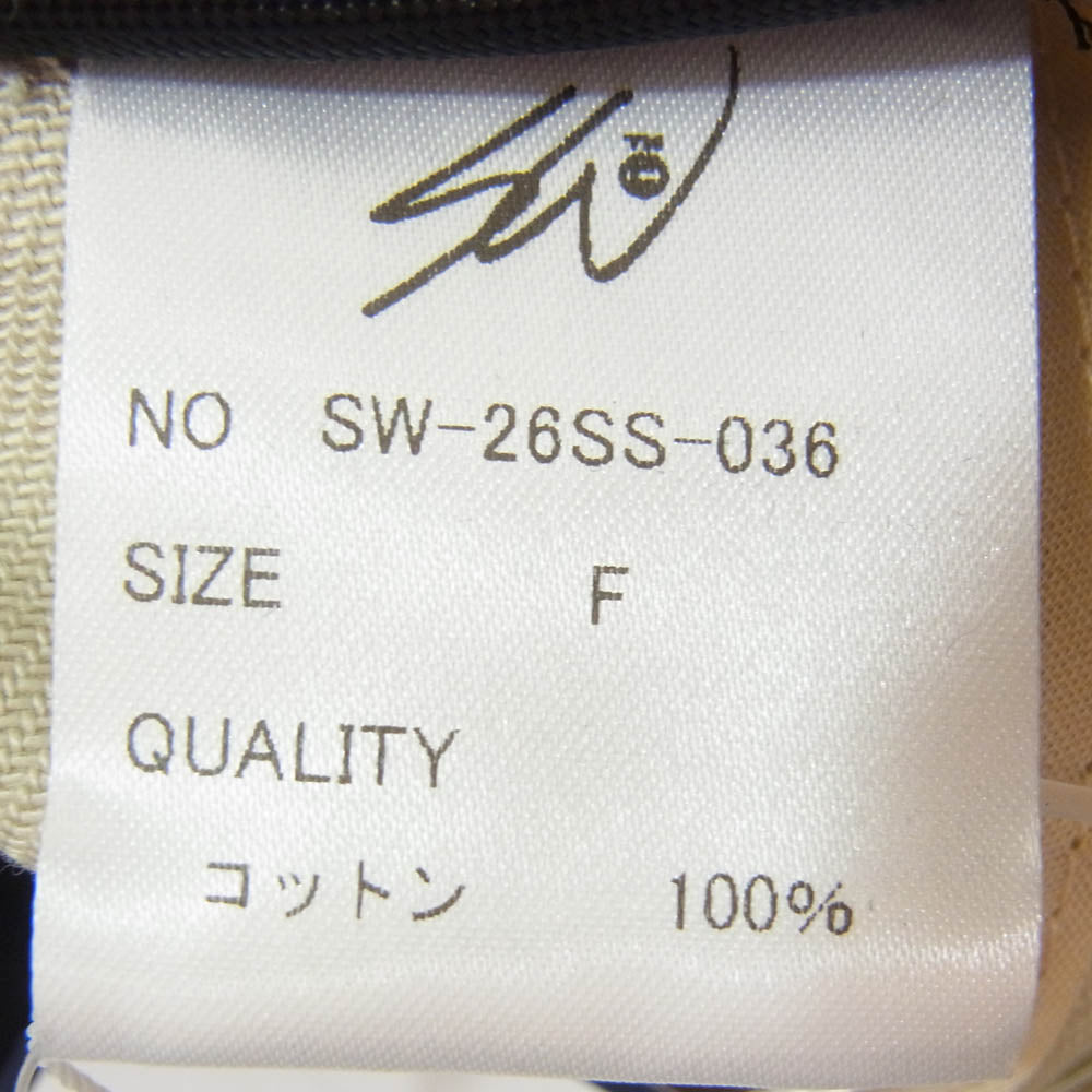 エスダブリュージェーピー 26SS SW-26SS-36 CPD TRUCKER CAP SW ロゴ刺繍 ベースボール キャップ 帽子 ベージュ系 FREE【極上美品】【中古】