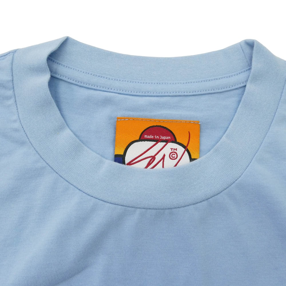 エスダブリュージェーピー 26SS SW-26SS-27 LA TO TOKYO T-SHIRT ロゴプリント クルーネック 半袖 Tシャツ ブルー ライトブルー系 L【新古品】【未使用】【中古】