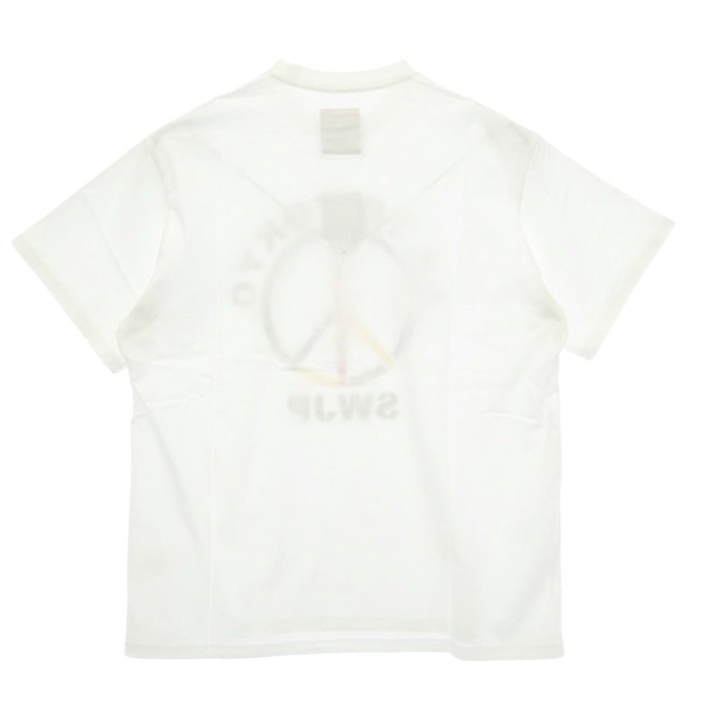 エスダブリュージェーピー 26SS SW-26SS-27 LA TO TOKYO T-SHIRT ロゴプリント クルーネック 半袖 Tシャツ ホワイト ホワイト系 L【新古品】【未使用】【中古】