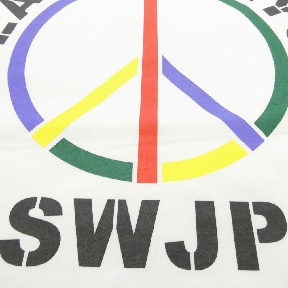 エスダブリュージェーピー 26SS SW-26SS-27 LA TO TOKYO T-SHIRT ロゴプリント クルーネック 半袖 Tシャツ ホワイト ホワイト系 L【新古品】【未使用】【中古】