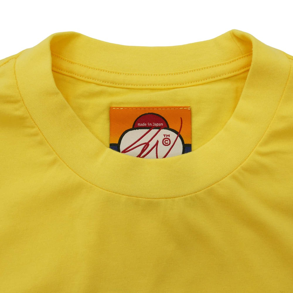 エスダブリュージェーピー 26SS SW-26SS-27 LA TO TOKYO T-SHIRT ロゴプリント クルーネック 半袖 Tシャツ イエロー イエロー系 L【新古品】【未使用】【中古】