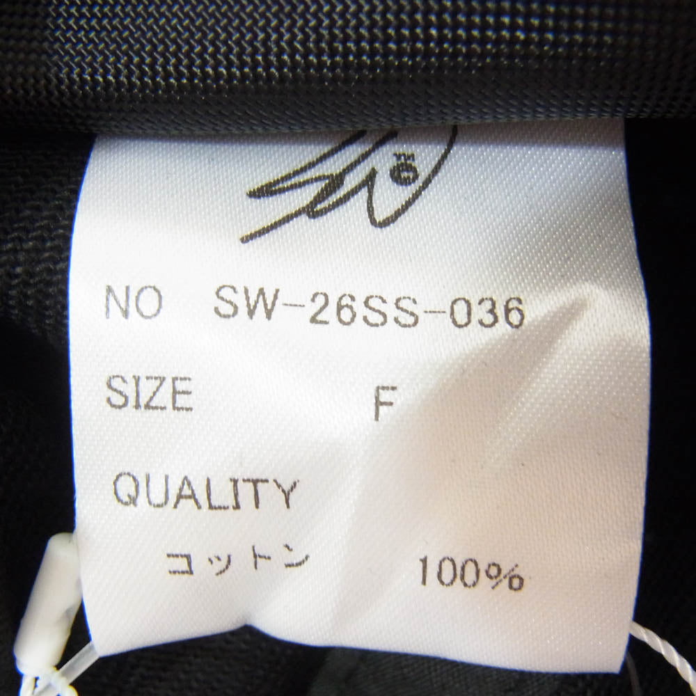 エスダブリュージェーピー 26SS SW-26SS-36 CPD TRUCKER CAP SW ロゴ刺繍 ベースボール キャップ 帽子 ブラック系 FREE【極上美品】【中古】