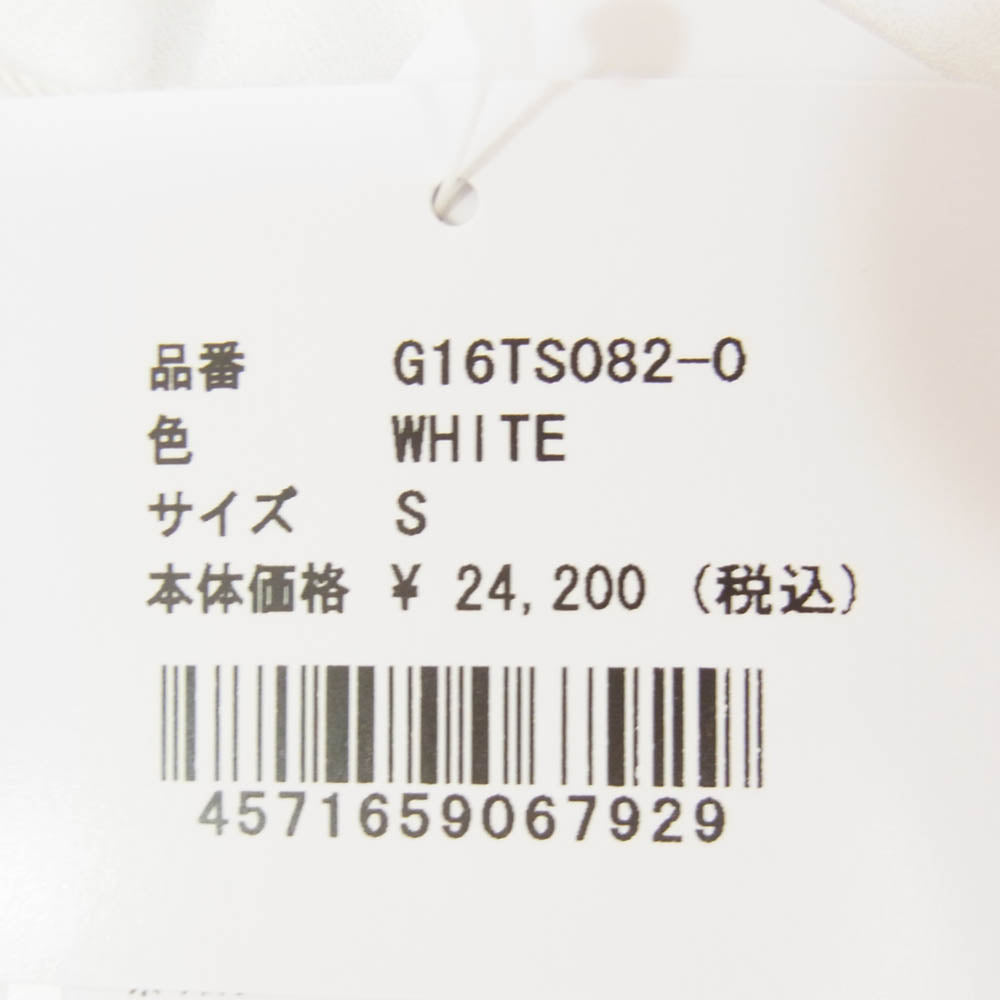 カミヤ 26SS G16TS082-0 Typography Sheer Jersey N/S Tee タイポグラフィプリントシアージャージ―スリーブレス ノースリーブ Tシャツ ホワイト系 S【新古品】【未使用】【中古】