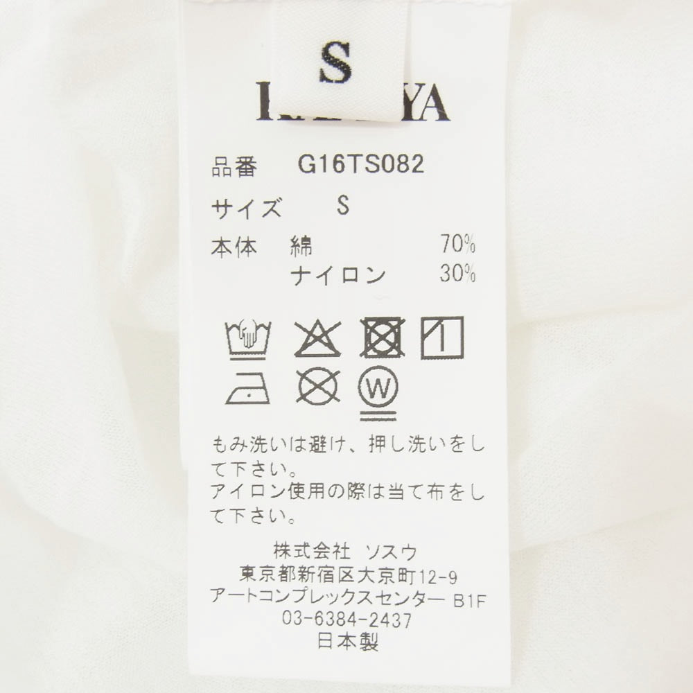 カミヤ 26SS G16TS082-0 Typography Sheer Jersey N/S Tee タイポグラフィプリントシアージャージ―スリーブレス ノースリーブ Tシャツ ホワイト系 S【新古品】【未使用】【中古】