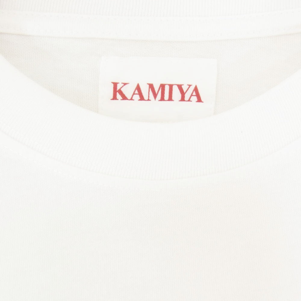 カミヤ 26SS G16TS097-0 AERO-KMY Tee T/C ヴィンテージ加工 エアロロゴ クルーネック 半袖 Tシャツ ホワイト系 S【新古品】【未使用】【中古】
