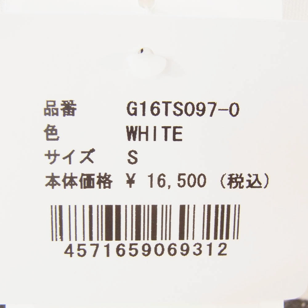 カミヤ 26SS G16TS097-0 AERO-KMY Tee T/C ヴィンテージ加工 エアロロゴ クルーネック 半袖 Tシャツ ホワイト系 S【新古品】【未使用】【中古】