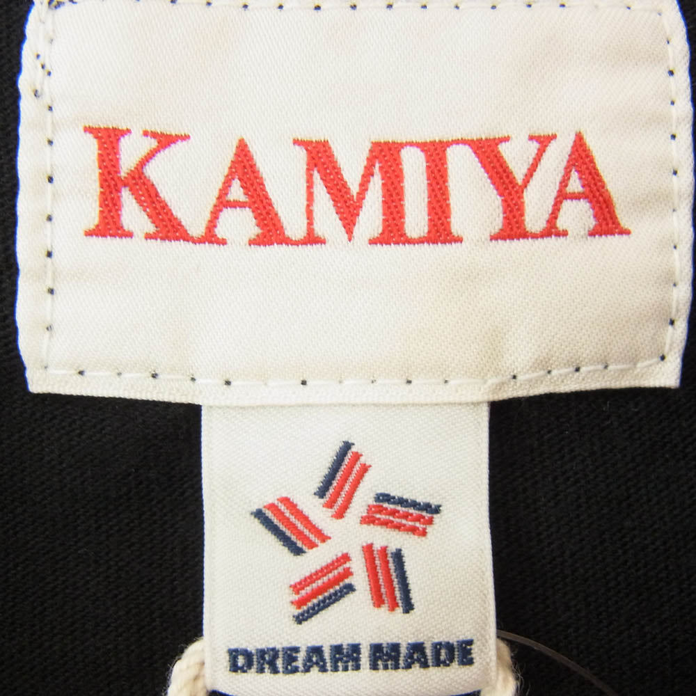 カミヤ 26SS G16TS097-0 AERO-KMY Tee T/C ヴィンテージ加工 エアロロゴ クルーネック 半袖 Tシャツ ブラック系 S【新古品】【未使用】【中古】