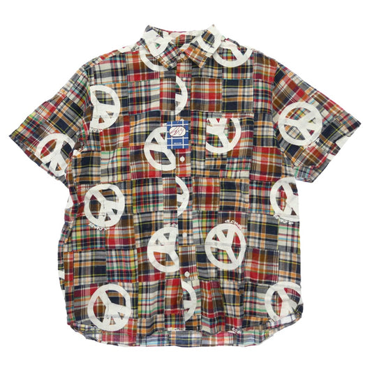 エスダブリュージェーピー 26SS SW-26SS-1MULTIL MADRAS HIPPIE SHIRT マドラスチェック ヒッピー 半袖 シャツ マルチカラー系 L【新古品】【未使用】【中古】