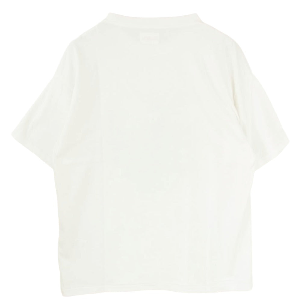 カミヤ 26SS G16TS098-0 THE DARKNESS WILL DISAPPEAR Tee T/C ヴィンテージ加工 ダークネスプリント クルーネック 半袖 Tシャツ ホワイト系 S【新古品】【未使用】【中古】