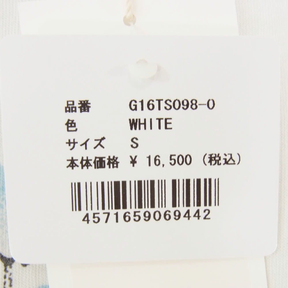 カミヤ 26SS G16TS098-0 THE DARKNESS WILL DISAPPEAR Tee T/C ヴィンテージ加工 ダークネスプリント クルーネック 半袖 Tシャツ ホワイト系 S【新古品】【未使用】【中古】