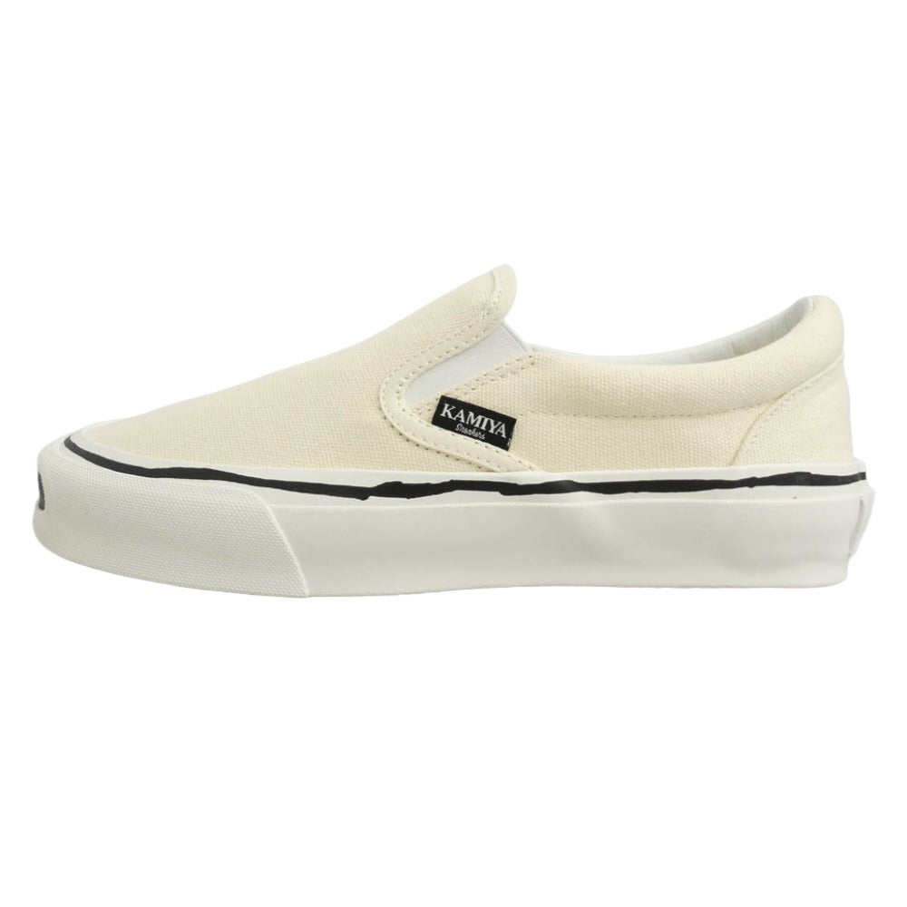 カミヤ 014FW701 Cornnell Vulcanize Slip on Sneaker コーネル ヴァルカナイズ スリッポンスニーカー ホワイト オフホワイト系 41【極上美品】【中古】