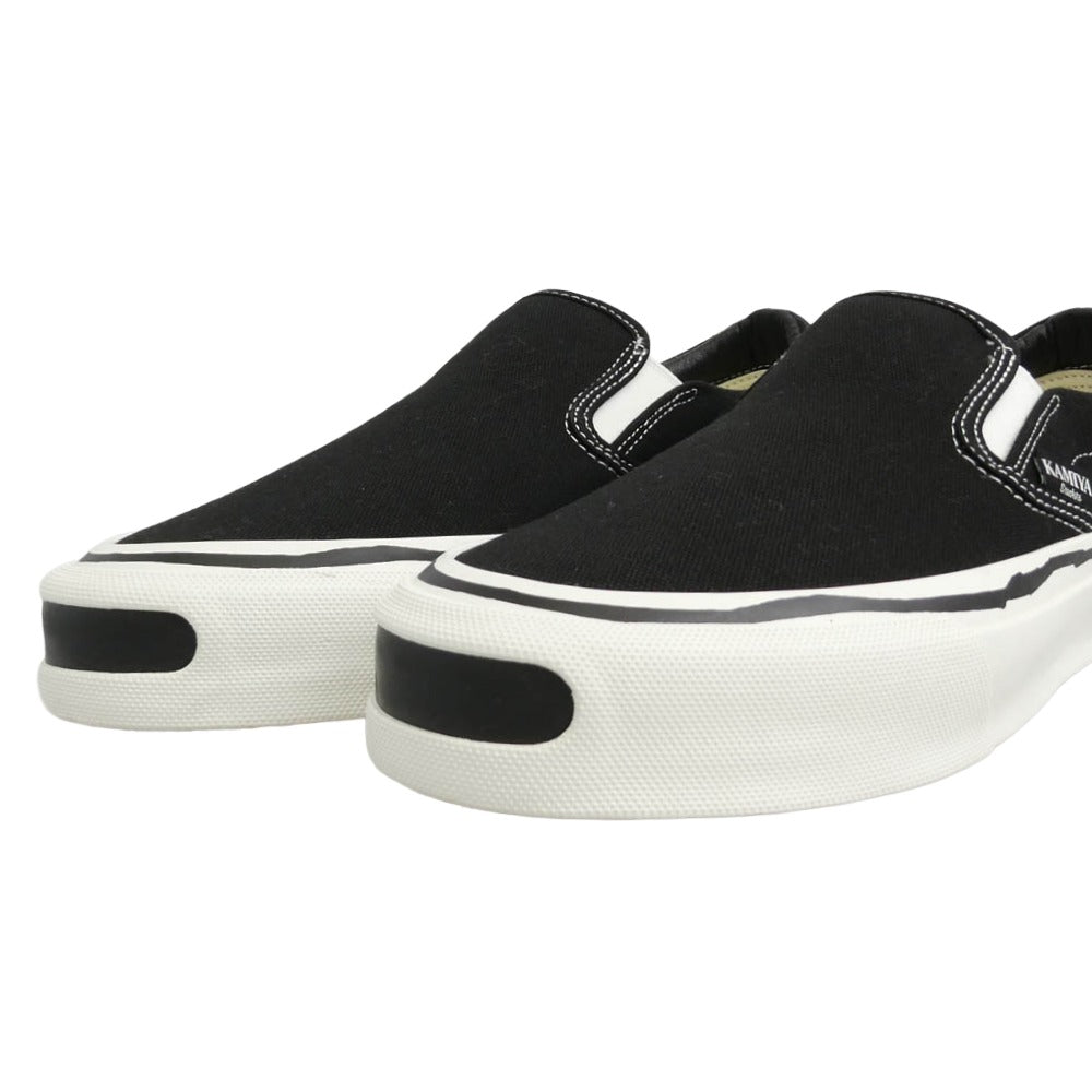 カミヤ 014FW701 Cornnell Vulcanize Slip on Sneaker コーネル ヴァルカナイズ スリッポンスニーカー ブラック ブラック系 42【極上美品】【中古】
