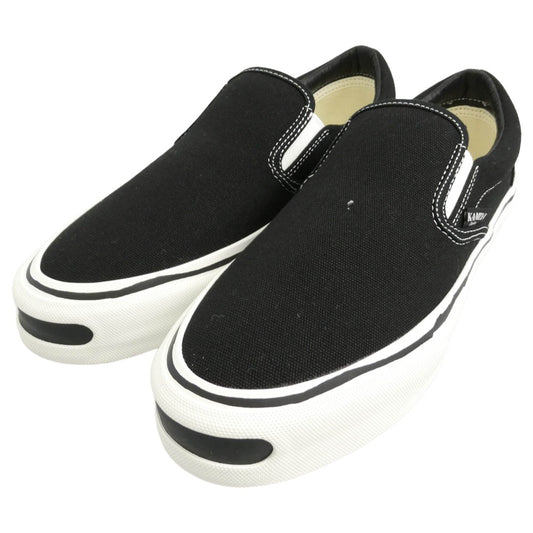 カミヤ 014FW701 Cornnell Vulcanize Slip on Sneaker コーネル ヴァルカナイズ スリッポンスニーカー ブラック ブラック系 43【極上美品】【中古】
