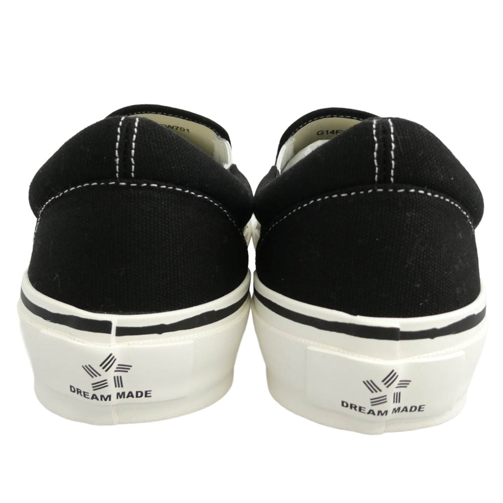 カミヤ 014FW701 Cornnell Vulcanize Slip on Sneaker コーネル ヴァルカナイズ スリッポンスニーカー ブラック ブラック系 43【極上美品】【中古】