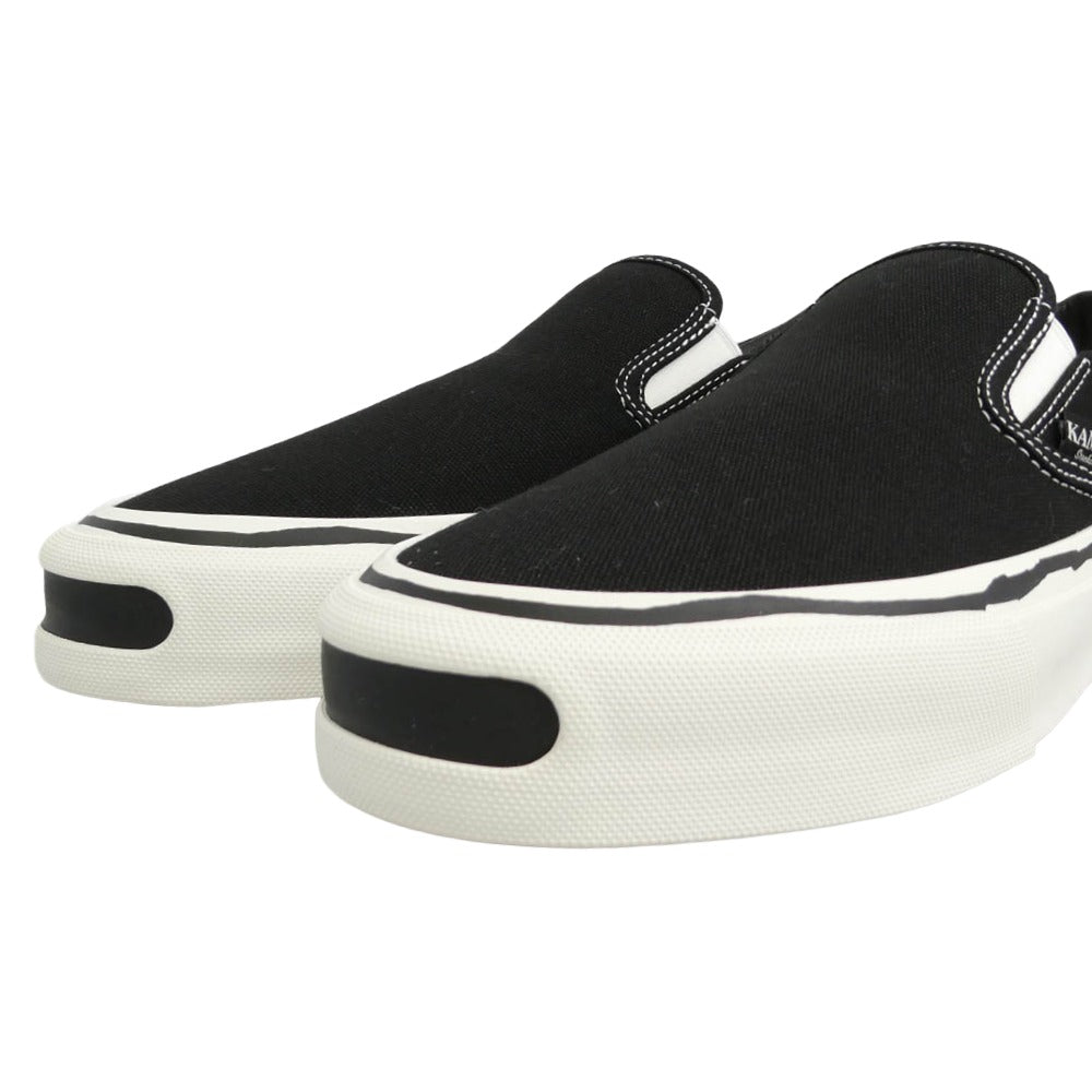 カミヤ 014FW701 Cornnell Vulcanize Slip on Sneaker コーネル ヴァルカナイズ スリッポンスニーカー ブラック ブラック系 43【極上美品】【中古】