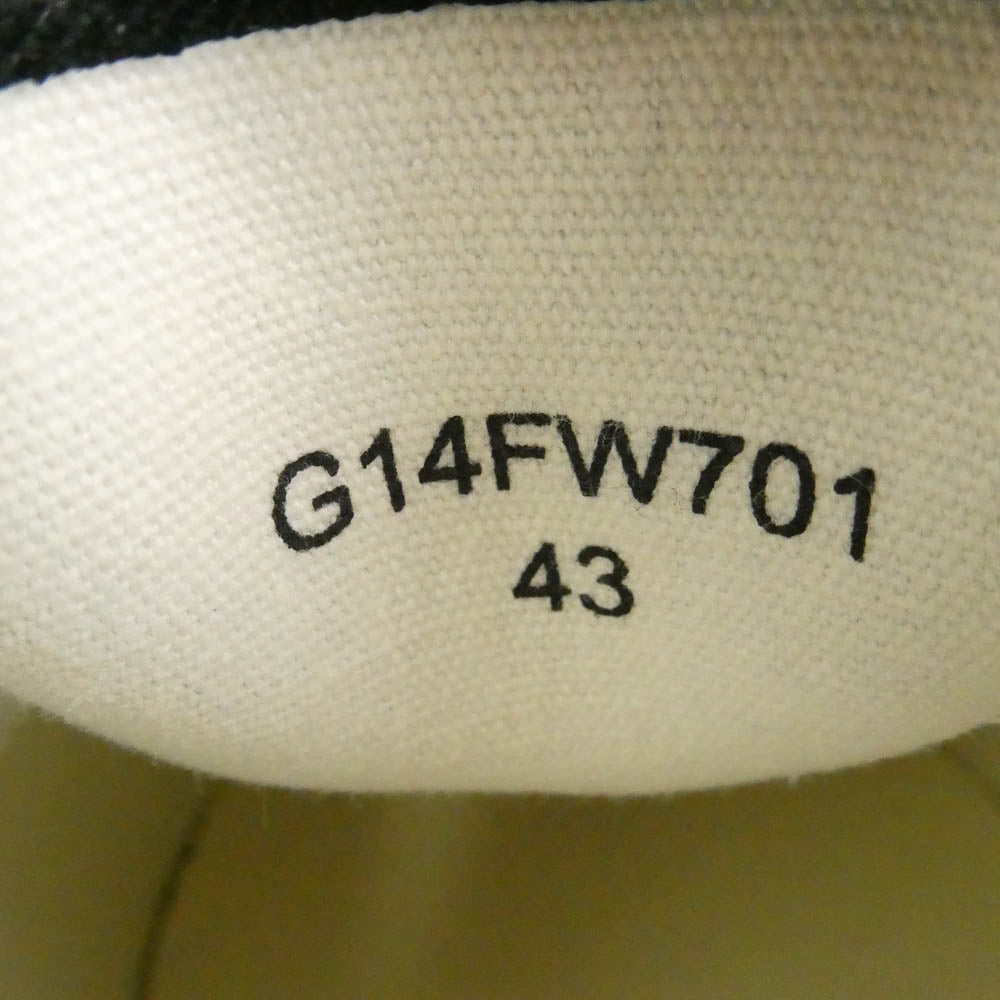 カミヤ 014FW701 Cornnell Vulcanize Slip on Sneaker コーネル ヴァルカナイズ スリッポンスニーカー ブラック ブラック系 43【極上美品】【中古】