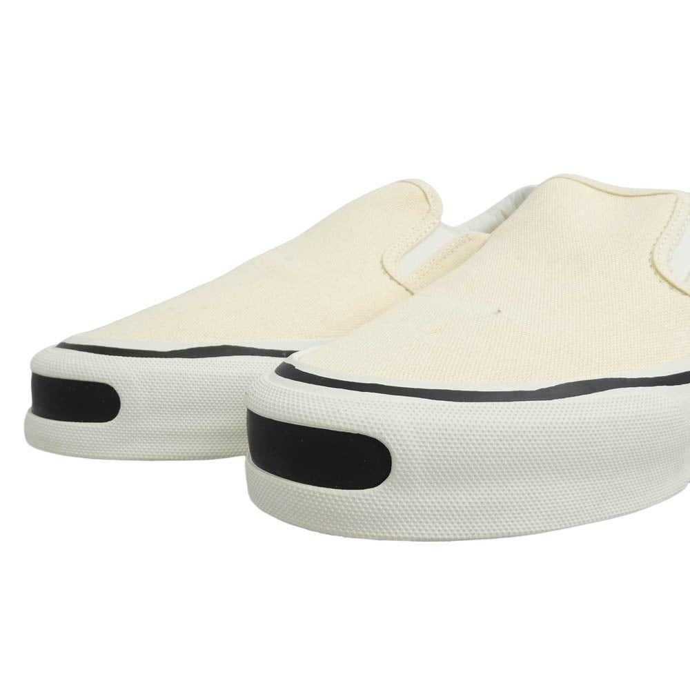 カミヤ 014FW701 Cornnell Vulcanize Slip on Sneaker コーネル ヴァルカナイズ スリッポンスニーカー ホワイト オフホワイト系 42【極上美品】【中古】