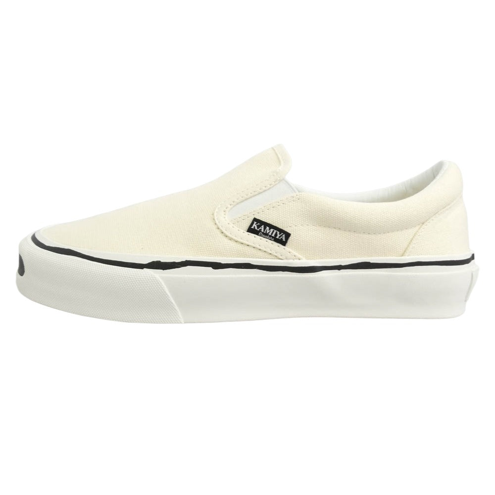 カミヤ 014FW701 Cornnell Vulcanize Slip on Sneaker コーネル ヴァルカナイズ スリッポンスニーカー ホワイト オフホワイト系 43【極上美品】【中古】