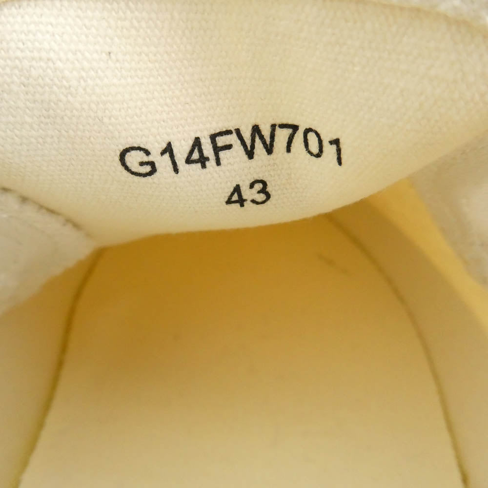 カミヤ 014FW701 Cornnell Vulcanize Slip on Sneaker コーネル ヴァルカナイズ スリッポンスニーカー ホワイト オフホワイト系 43【極上美品】【中古】