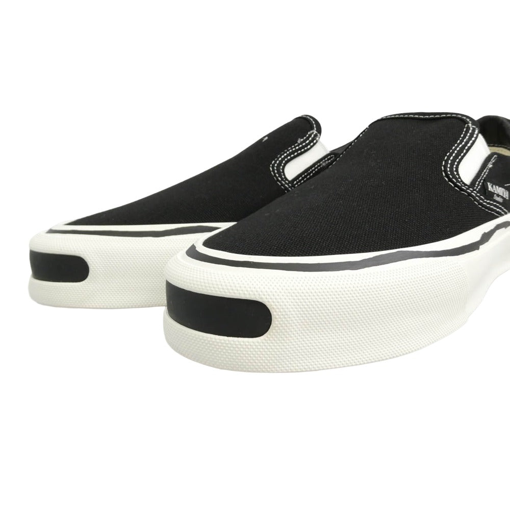 カミヤ 014FW701 Cornnell Vulcanize Slip on Sneaker コーネル ヴァルカナイズ スリッポンスニーカー ブラック ブラック系 41【極上美品】【中古】