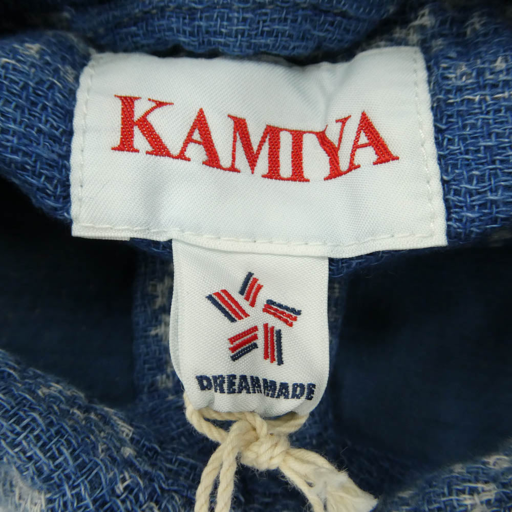 カミヤ 26SS G16SH038-0 Bandana Discharge Shirt ヴィンテージ加工 バンダナ ペイズリー シャツ ジャケット インディゴブルー系 S【新古品】【未使用】【中古】