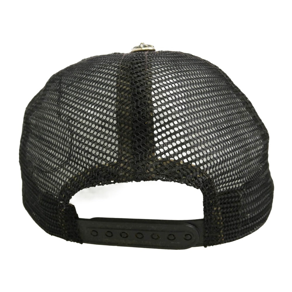 CHROME HEARTS クロムハーツ（原本無） TRUCKER CAP トラッカー キャップ CHパッチ クロスボール付 帽子 ブラック系 シルバー系【中古】