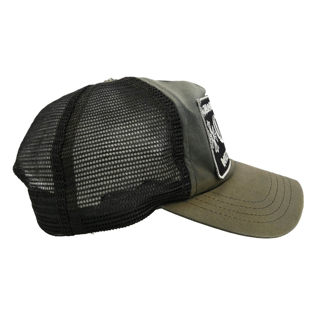 CHROME HEARTS クロムハーツ（原本無） TRUCKER CAP トラッカー キャップ CHパッチ クロスボール付 帽子 ブラック系 シルバー系【中古】