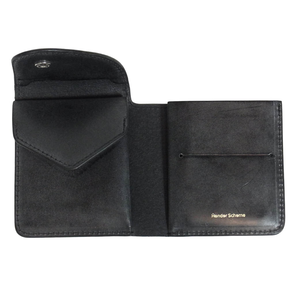 Hender Scheme エンダースキーマ wallet ミニウォレット 二つ折り 財布 ブラック系【中古】