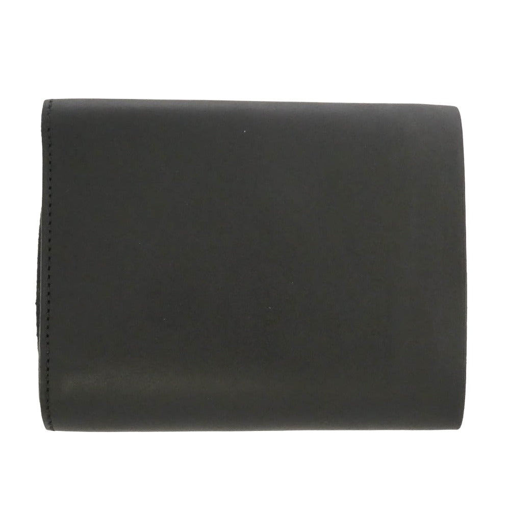 アエタ FOLDED WALLET カウレザー フォールデッド ウォレット 三つ折り 財布 ブラック系【中古】