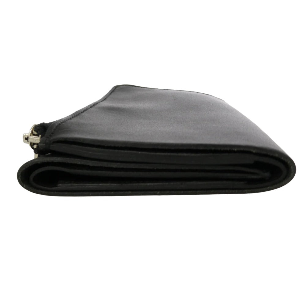 アエタ FOLDED WALLET カウレザー フォールデッド ウォレット 三つ折り 財布 ブラック系【中古】