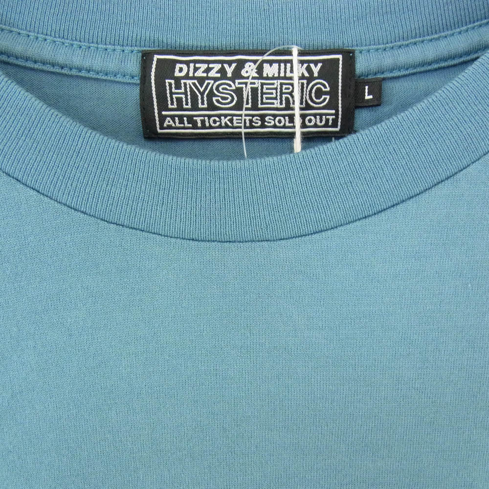 HYSTERIC GLAMOUR ヒステリックグラマー 02261CT18 HYSTERIC SUN GIRL ヒステリック サン ガール 半袖 Tシャツ ブルー系 L【新古品】【未使用】【中古】