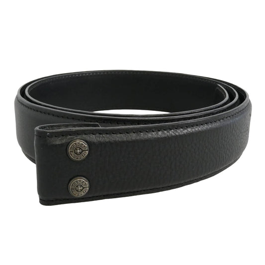 CHROME HEARTS クロムハーツ（原本無） 1.5 STRAP 1.5インチ ホースシューリベッツ レザーベルトストラップ w40inch ブラック系 40【中古】