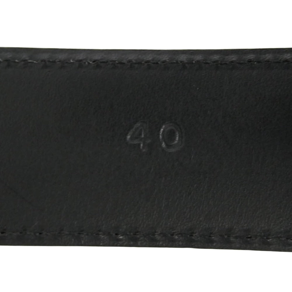 CHROME HEARTS クロムハーツ（原本無） 1.5 STRAP 1.5インチ ホースシューリベッツ レザーベルトストラップ w40inch ブラック系 40【中古】